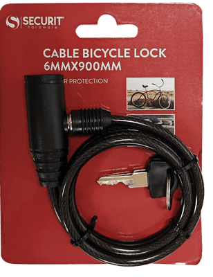 Securit Bicycle Cable Lock - 900mm x 6mm