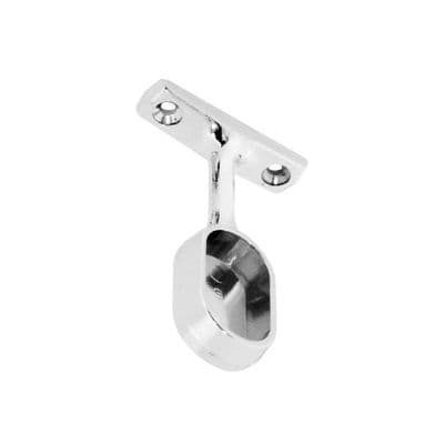 Securit Chrome Oval End Bracket - 30mm Pack 2