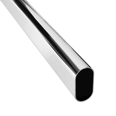 Securit Chrome Oval Tube 30mm - 3ft