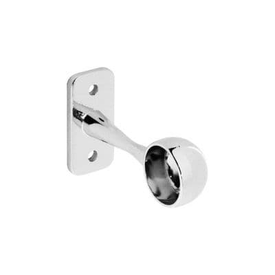 Securit Chrome Plated End Bracket - 19mm Pack 2