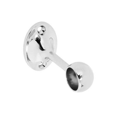 Securit Chrome Plated Towel Rail End Brackets - 19mm Pack 2