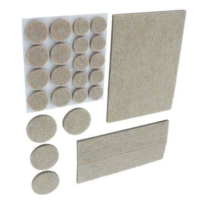 Securit Felt Pads Set 5mm Deep - Pack 27 Assorted