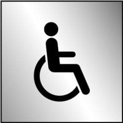 Securit Metal Disabled Symbol - 100mmx100mm