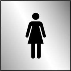 Securit Metal Lady Symbol - 100mmx100mm