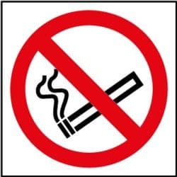 Securit No Smoking Symbol Sign - 100mmx100mm - Pack 2