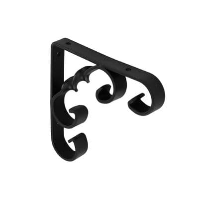 Securit Ornamental Scroll Bracket - Black 100x100mm