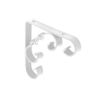 Securit Ornamental Scroll Bracket - White 100x100mm