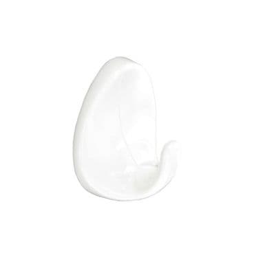 Securit Oval Self-Adhesive Hooks White (4) - Medium