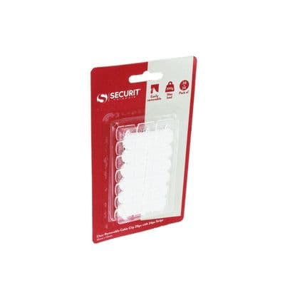 Securit Removable Cable Clips - 12 x 20mm Pack 20