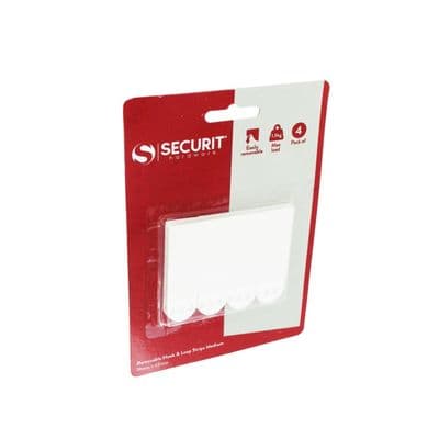 Securit Removable Hook & Loop Strips - Pack 4 Medium