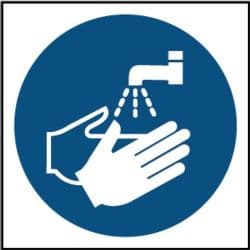 Securit Wash Hands Symbol Sign - 100x100mm
