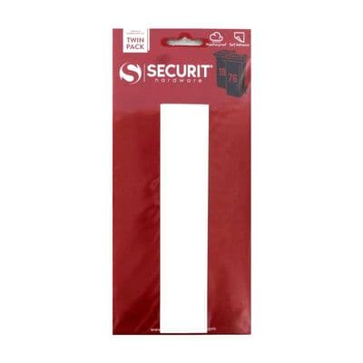 Securit White Self Adhesive Wheelie Bin Numbers Pack 2 - No 1 170mm