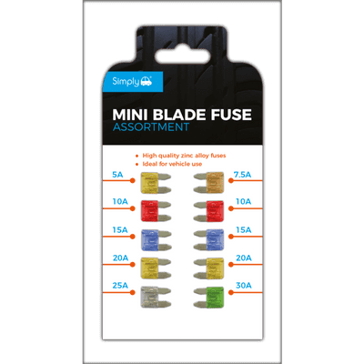 Simply Brand's Mini Blade Fuse - Pack 10 Assorted