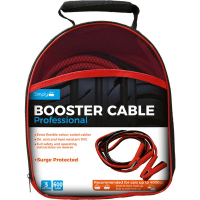 Simply Brand's Professional Jump Leads - 600 amp x 3m