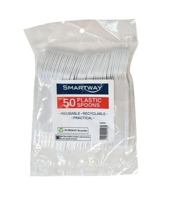 Smartway Plastic Spoons - Pack 50
