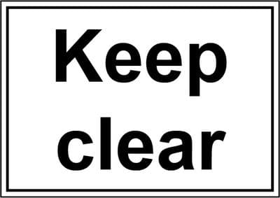 Smiths Architectural Keep Clear Sign - 148mmx210mm