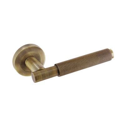 Smiths Architectural Knurled Lever On Rose - Antique Bronze