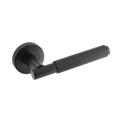 Smiths Architectural Knurled Lever On Rose - Black