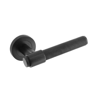Smiths Architectural Knurled Loop Lever On Rose - Black