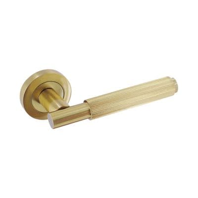 Smiths Architectural Linear Lever On Rose - Satin Brass