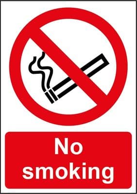 Smiths Architectural No Smoking Sign - 148mmx210mm