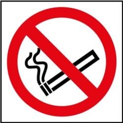 Smiths Architectural No Smoking Symbol Sign - 100x100mm