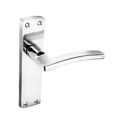 Smiths Architectural Nova Latch Lever On Back Plate CP - 168mm x 41mm