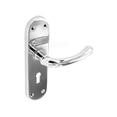 Smiths Architectural Rosa Lock Lever On Back Plate CP - 168mm x 44mm