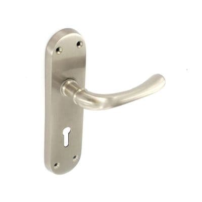 Smiths Architectural Rosa Lock Lever On Back Plate SN - 168mm x 44mm