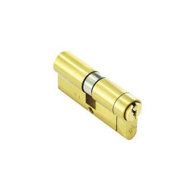 Smiths Locks BS 1* Star Euro Double Cylinder Brass - 40 x 50mm