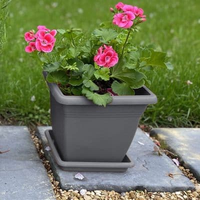 Square Pot 210 x 197mm Anthracite