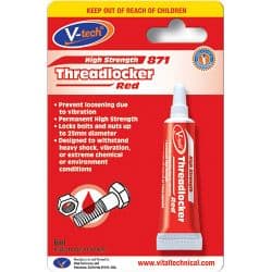 Streetwize V-Tech Threadlocker - 6g - Red