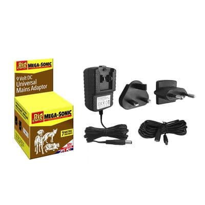 THE BIG CHEESE MEGA-SONIC 9V DC UNIVERSAL MAINS ADAPTOR