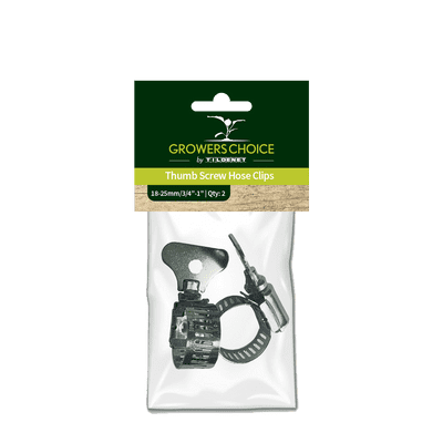 Thumb Screw Hose Clips 18-25mm 2pk