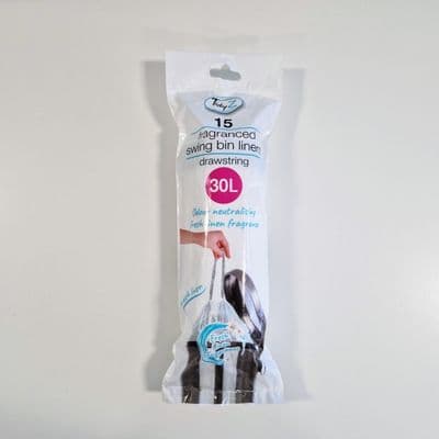 Tidyz Drawstring Fragranced Swing Bin Bags 30L - Pack 15