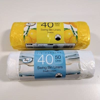 Tidyz Fragranced Jumbo Swing Bin Liners - Pack 40