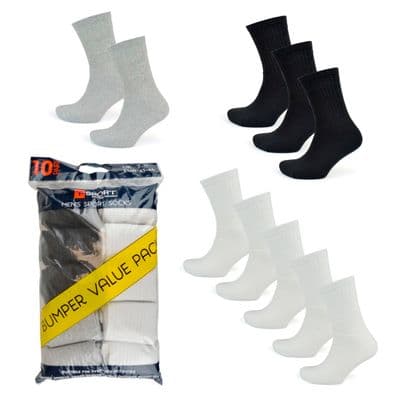 Tom Franks Sports Mens Sport Socks - Pack 10