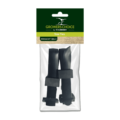 Tree Buckle Ties Black 45cm 2pk