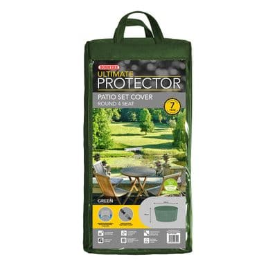 Ultimate Circular Dining Set Cover Green 4 Seat W163cm