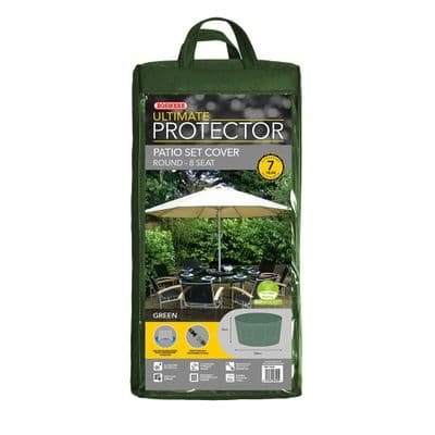 Ultimate Circular Dining Set Cover Green 8 Seat W3m