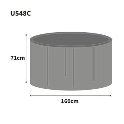 Ultimate Circular Table Cover Large Charcoal W160cm