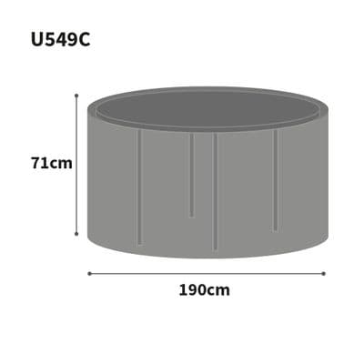 Ultimate Circular Table Cover XL Charcoal W190cm
