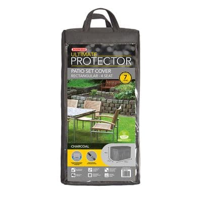 Ultimate Rectangular Dining Set Cover Charcoal 4 Seat