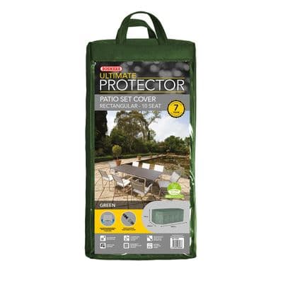 Ultimate Rectangular Dining Set Cover Green 10 Seat