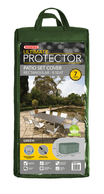 Ultimate Rectangular Dining Set Cover Green 8 Seat
