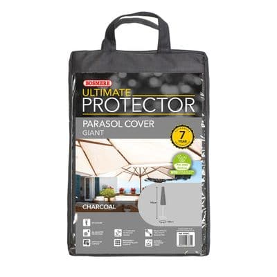 Ultimate Zipped Parasol Cover Charcoal 216cm