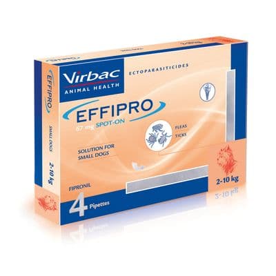 VIRBAC EFFIPRO SPOT ON SOLUTION FOR DOGS  4 PIPETTES