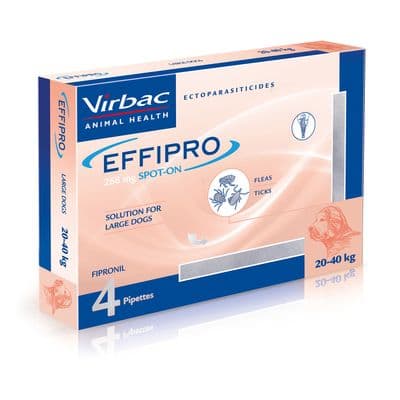 VIRBAC EFFIPRO SPOT ON SOLUTION FOR DOGS / 4 PIPETTES