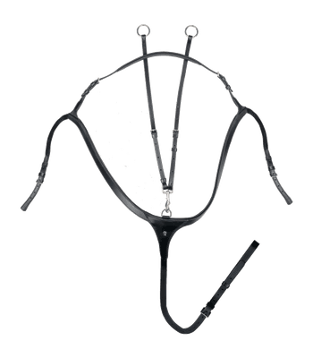 Waldhausen X-Line Breastplate with Long Bridge Black Full