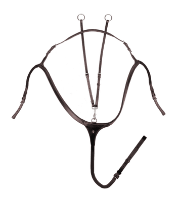 Waldhausen X-Line Breastplate with Long Bridge Havana Full